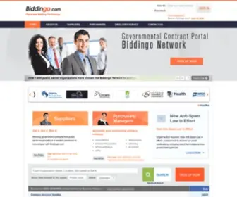 Biddingo.com(Governmental Contract Portal) Screenshot