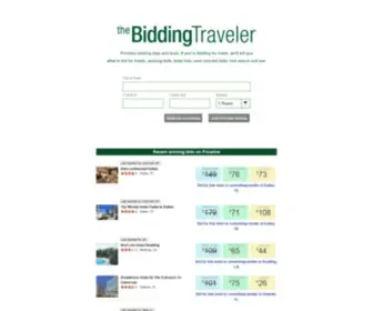 Biddingtraveler.com(Bidding Traveler) Screenshot
