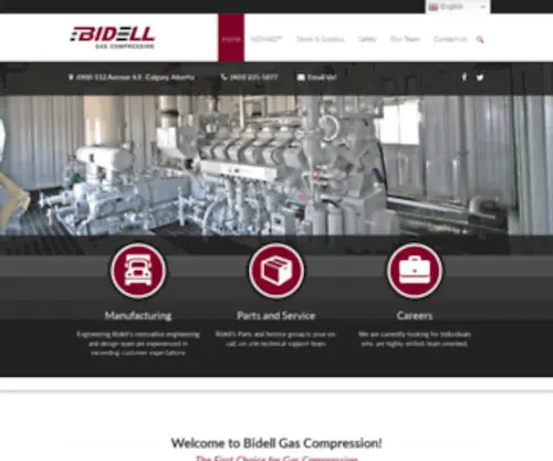 Bidell.com(Bidell part of Total Energy Services Inc) Screenshot