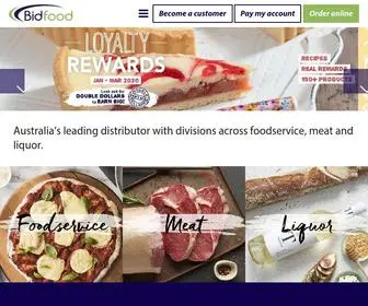 Bidfood.com.au(Australia's leading wholesale foodservice distributor) Screenshot