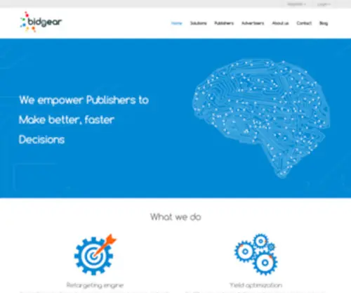 Bidgear.com(We empower Publishers to make better) Screenshot