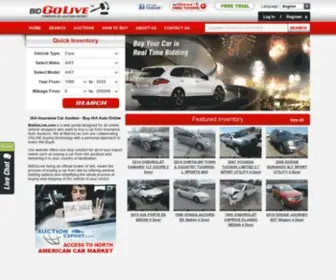 Bidgolive.com(IAA Insurance Auto Auctions) Screenshot