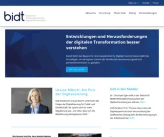 Bidt.digital(Bayerisches Forschungsinstitut für Digitale Transformation) Screenshot