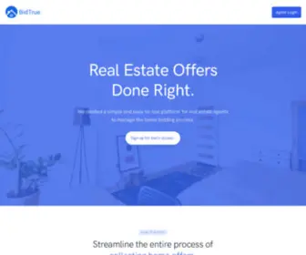 Bidtrue.co(Better Real Estate Offer Management) Screenshot