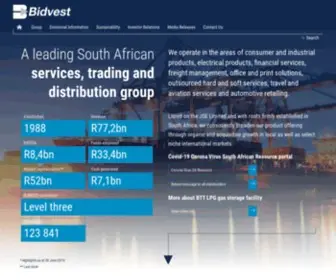 Bidvest.co.za(Bidvest Home) Screenshot