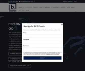 Bidwellpres.org(BPC’s mission) Screenshot