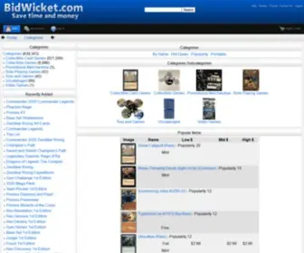 Bidwicket.com(Categories) Screenshot
