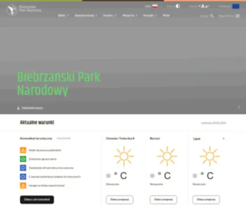 Biebrza.org.pl(Biebrzański Park Narodowy) Screenshot
