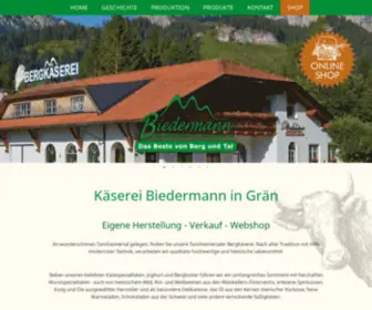 Biedermann-Kaese.com(Käserei) Screenshot