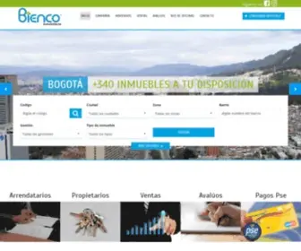 Bienco.com.co(Bienco Inmobliaria) Screenshot