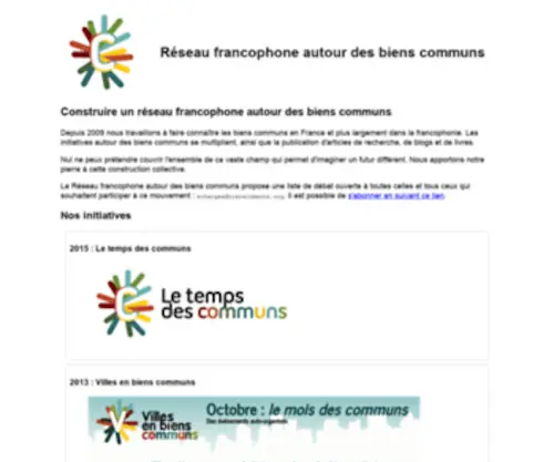 Bienscommuns.org(Réseau) Screenshot