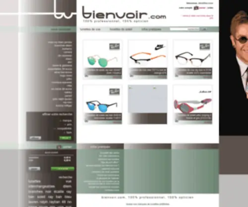 Bienvoir.com(Opticien en ligne proposant des lunettes de grande marque à partir de 39 €uros verres à votre vue et frais de port compris) Screenshot