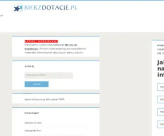 BierzdotacJe.pl(Dotacje dla firm i na start) Screenshot