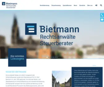 Bietmann.eu(Bietmann Rechtsanwälte Steuerberater) Screenshot