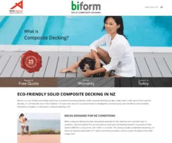 Biform.co.nz(Biform solid composite decking NZ) Screenshot