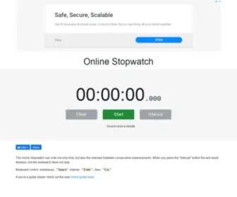 Big-Clock.com(Online Stopwatch with sound and laps) Screenshot