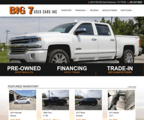 Big7Usedcars.com(Big7Usedcars) Screenshot