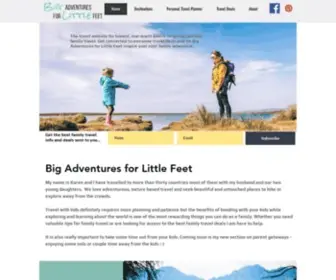 Bigadventuresforlittlefeet.com.au(Planning travel with kids) Screenshot