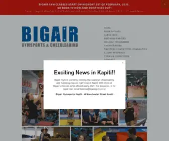 Bigairgym.co.nz(BIGAIR GYMSPORTS & CHEERLEADING) Screenshot