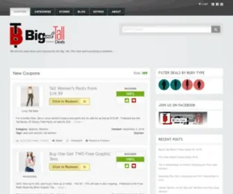 Bigandtalldeals.com(Big, Tall, and Plus Size Deals) Screenshot