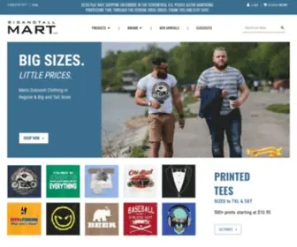Bigandtallmart.com(Discount Clothing for Big and Tall Size Men) Screenshot