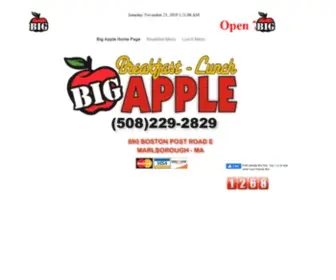 Bigapplerestaurant.net(Com menu) Screenshot