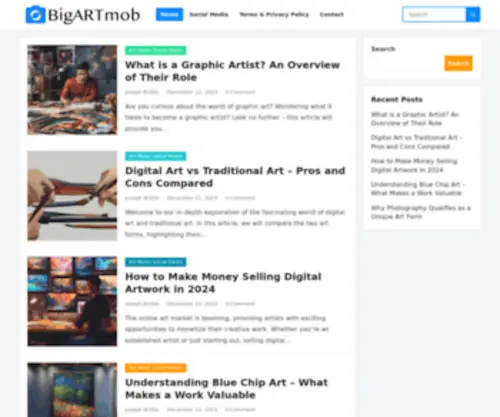 Bigartmob.com(Bridging Art & Social Media for Creative Harmony) Screenshot