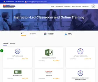 Bigbangtraining.in(Big bang training Consulting India) Screenshot