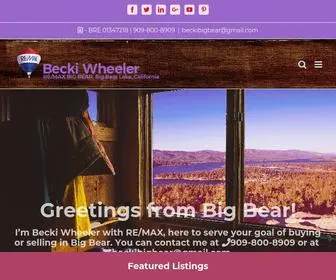 Bigbearbecki.com(RE/MAX BIG BEAR) Screenshot