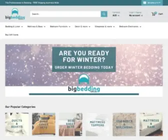 Bigbedding.com.au(Big Bedding Australia) Screenshot