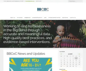 Bigbendcoc.org(Working to end homelessness in the Big Bend through accurate and meaningful data) Screenshot