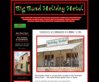 Bigbendholidayhotel.com(The Big Bend Holiday Hotel offers the finest lodging in the Terlingua Ghosttown) Screenshot