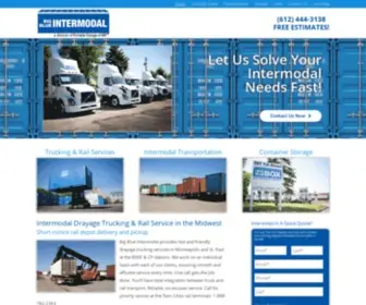 Bigblueintermodal.com(Twin cities intermodal trucking and drayage services) Screenshot