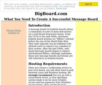 Bigboard.com(What you need to create a successful message board) Screenshot