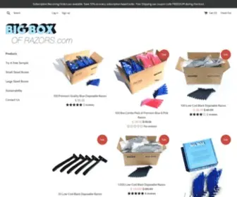 Bigboxofrazors.com(Premium Quality Sustainable Disposable Razors) Screenshot