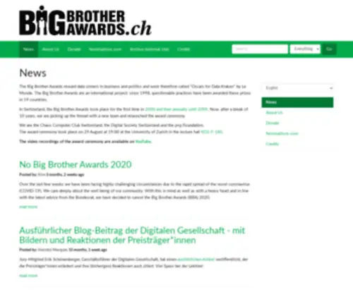 Bigbrotherawards.ch(Bigbrotherawards) Screenshot