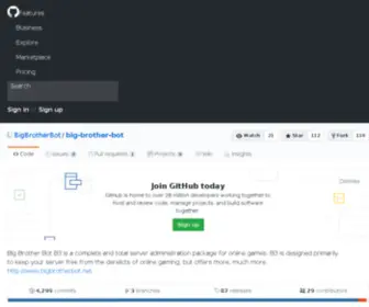 Bigbrotherbot.com(bigbrotherbot) Screenshot