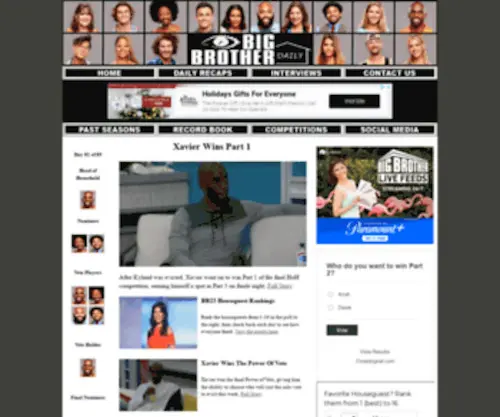 Bigbrotherdaily.com(Big Brother Daily) Screenshot