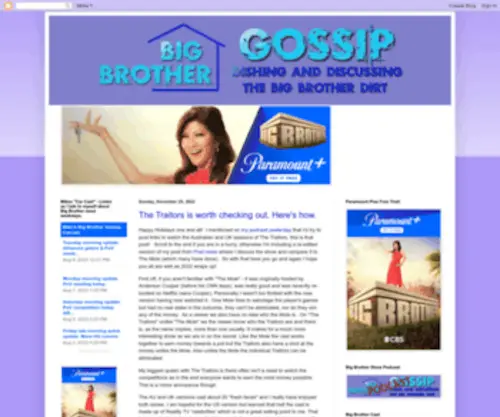 Bigbrothergossip.com(Big Brother Gossip) Screenshot