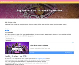 Bigbrotherlive.se(Big Brother Live) Screenshot