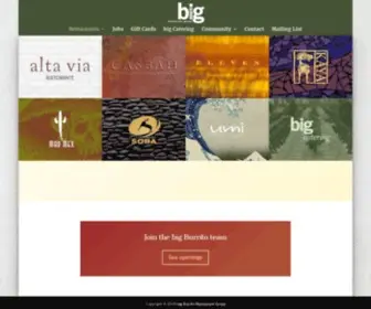 Bigburrito.com(Big Burrito Restaurant Group) Screenshot