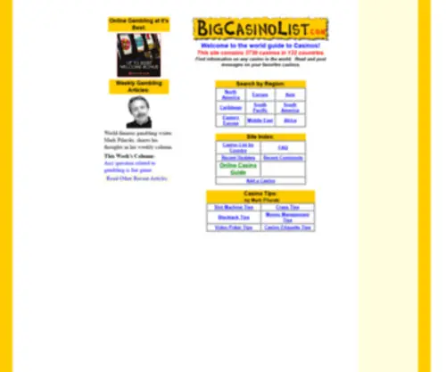 Bigcasinolist.com(Vegas) Screenshot