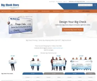 Bigcheckstore.com(Big check printing for charity donation presentations) Screenshot