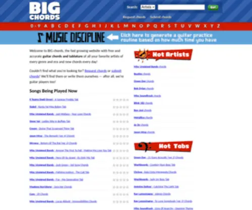 Bigchords.com(Big Chords) Screenshot