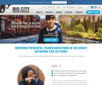Bigcitymountaineers.org(Big City Mountaineers) Screenshot