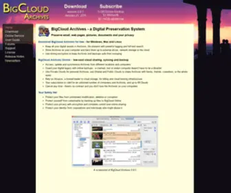 Bigcloud.com(BigCloud Archives) Screenshot
