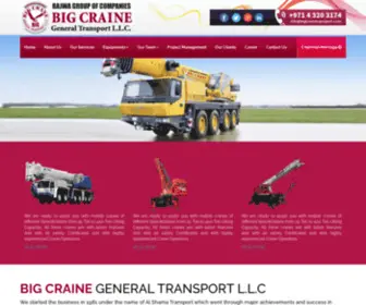 Bigcranetransport.com(Big Craine) Screenshot
