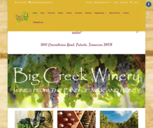 Bigcreekwinerytennessee.com(Big Creek Winery Produces Vineyard & Orchard Wines for Sale) Screenshot