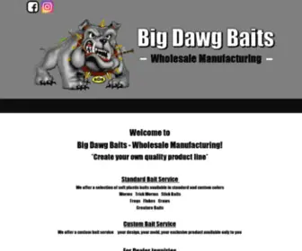Bigdawgbaits.com(Hand Poured Soft Plastic Baits Manufacturing Baits For Sale) Screenshot