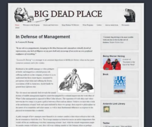 Bigdeadplace.com(Bigdeadplace) Screenshot